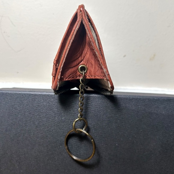 American Leather Co. Portland Card Wallet Tooled Leather Floral Embossed NWOT - Picture 5 of 9